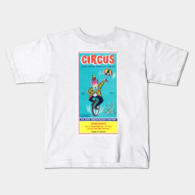 VINTAGE FIRECRACKER CIRCUS Kids T-Shirt by kakeanbacot